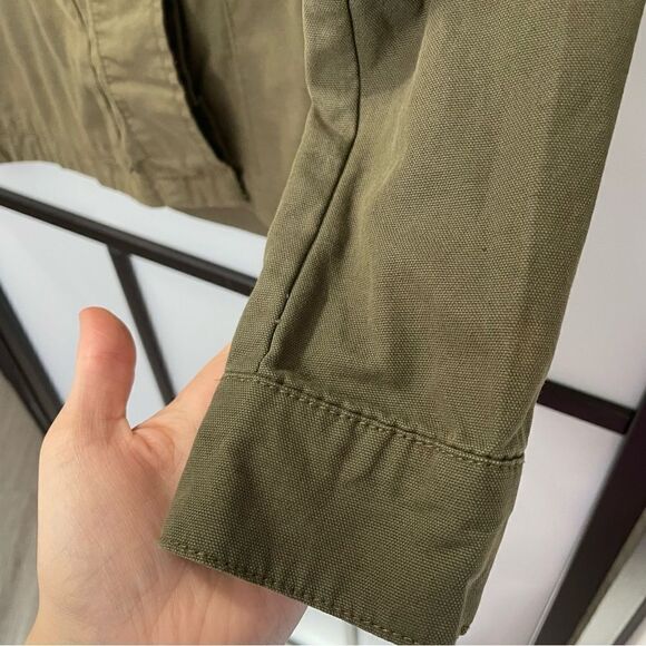 [S] Zara TRF Army Green Button-Down Multicolour Embroidered Beaded Jacket Women - Picture 12 of 16